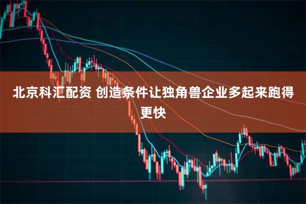 北京科汇配资 创造条件让独角兽企业多起来跑得更快